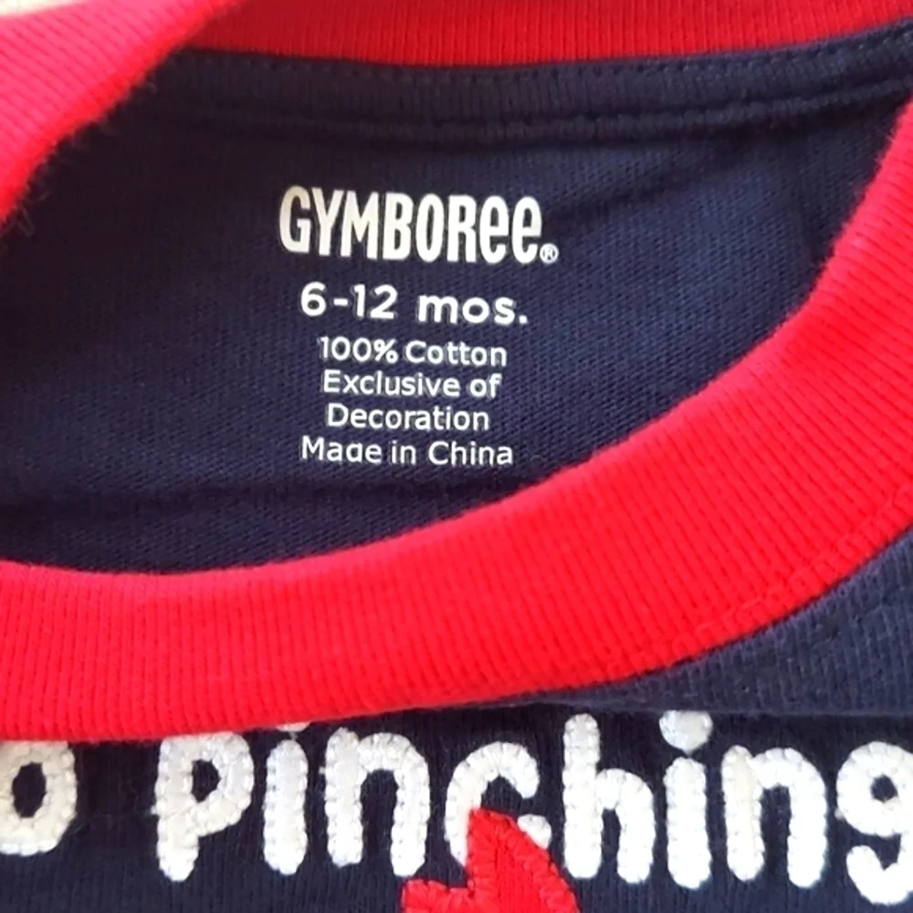 Gymboree tank bodysuit onesie No Pinching Allowed Crab 🦀- navy blue - 6-12mos